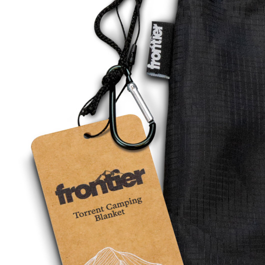 Frontier Torrent Camping Blankets Hangtag